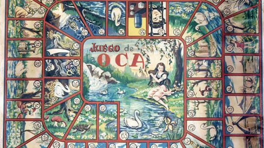Tablero del juego de la Oca. España Siglo XX