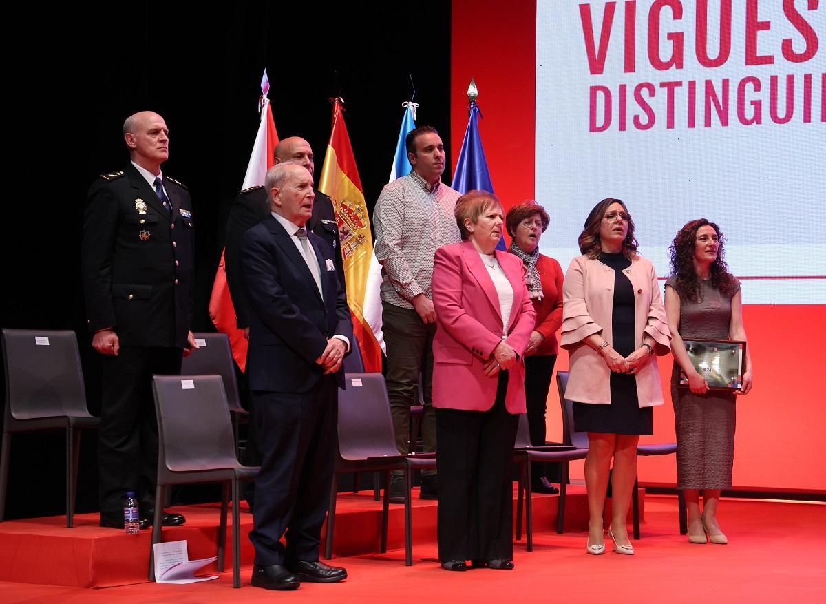 La premiados, en el escenario del Teatro Afundación.