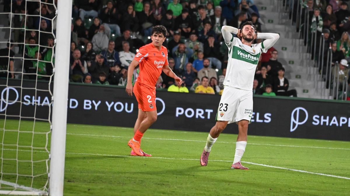 Empate del Elche CF frente a la Real Sociedad en la Jornada 12 de La Liga (1-1)