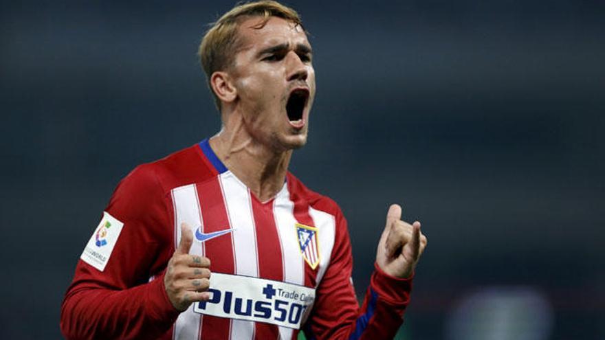 Griezmann celebra uno de sus goles.