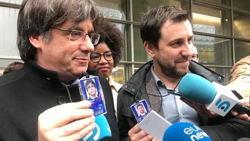 Puigdemont, Comín y Puig entran en la Eurocámara tras levantamiento del veto