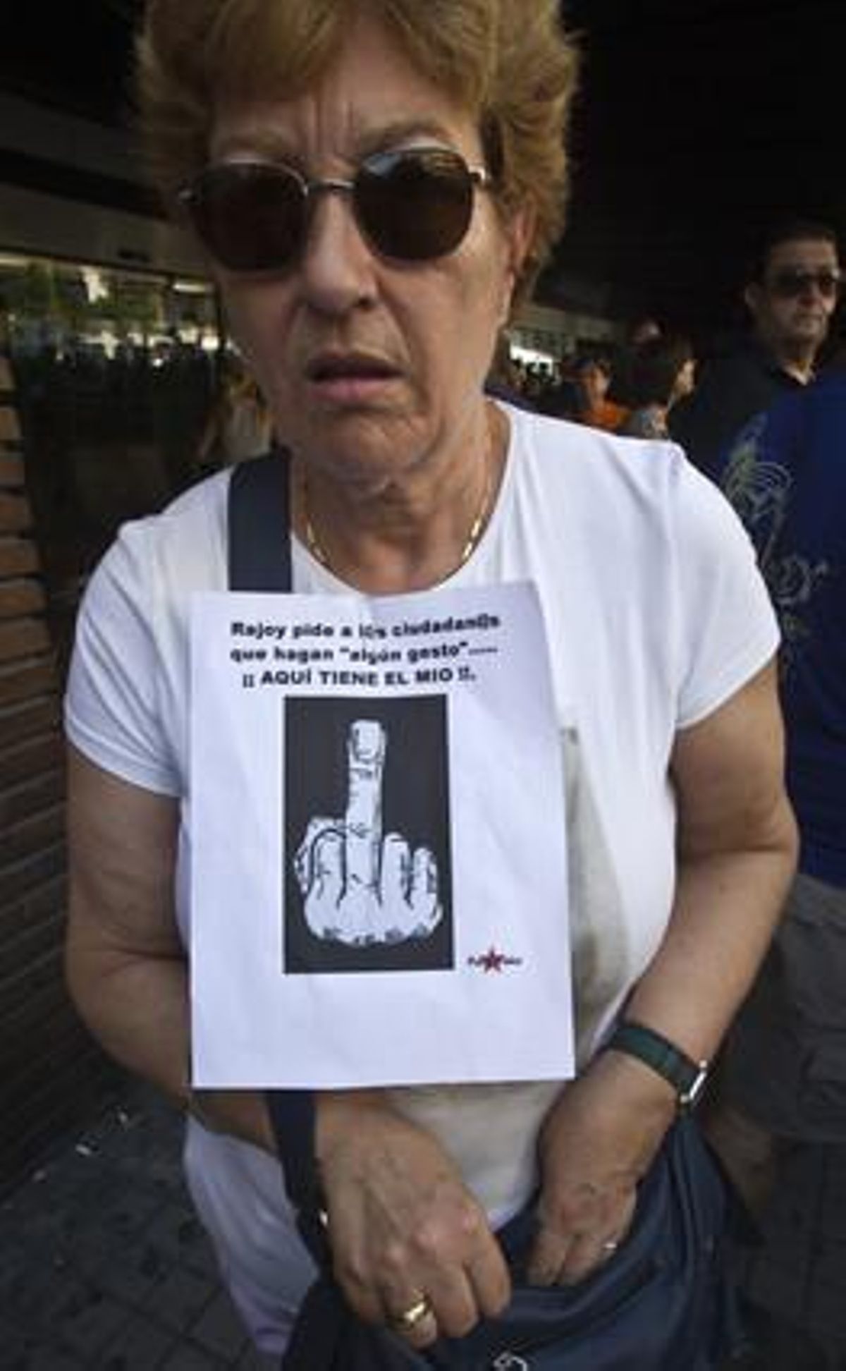 Imatge d’una pancarta a València. Imatge d’una pancarta a València.