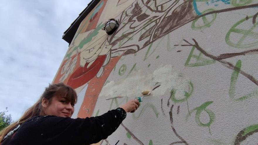 Murales artísticos para ensalzar las tradiciones en Caso