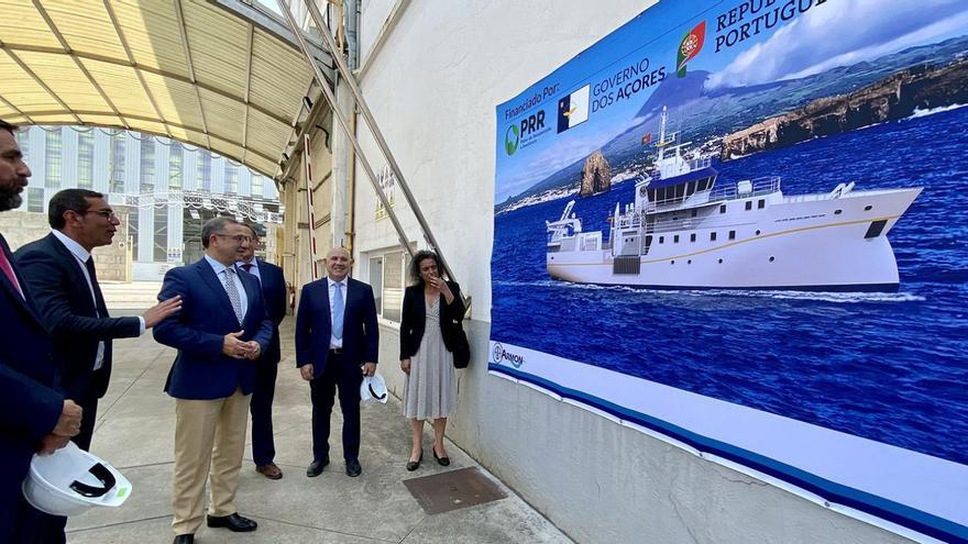 La visita de la delegación de Azores a Astilleros Ría de Vigo. |  PPF