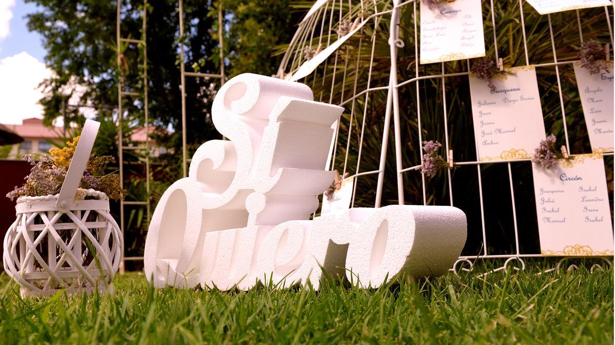 Decoración de boda en el Hotel Extremadura