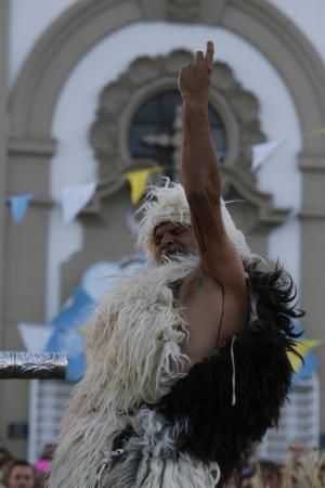 Representación del hallazgo de la Virgen de Candelaria por los guanches 2016