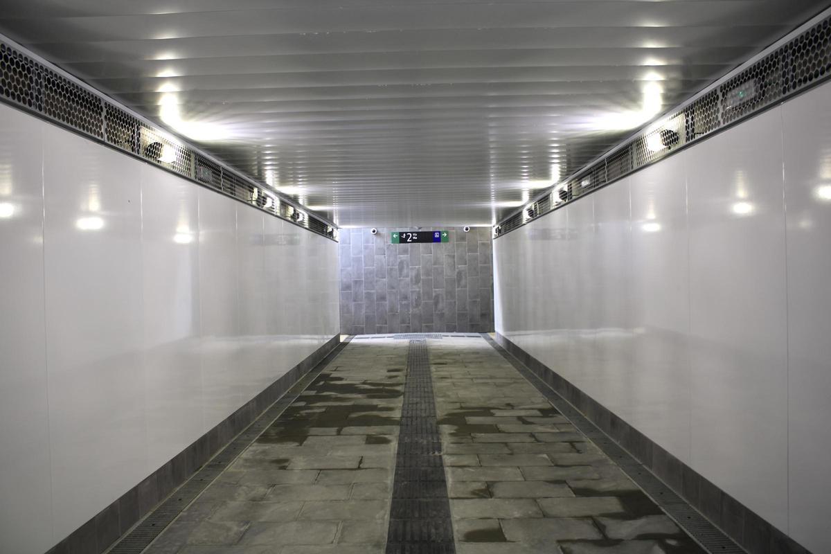 El pas soterrat de l'estaicó de Fornells de la Selva.