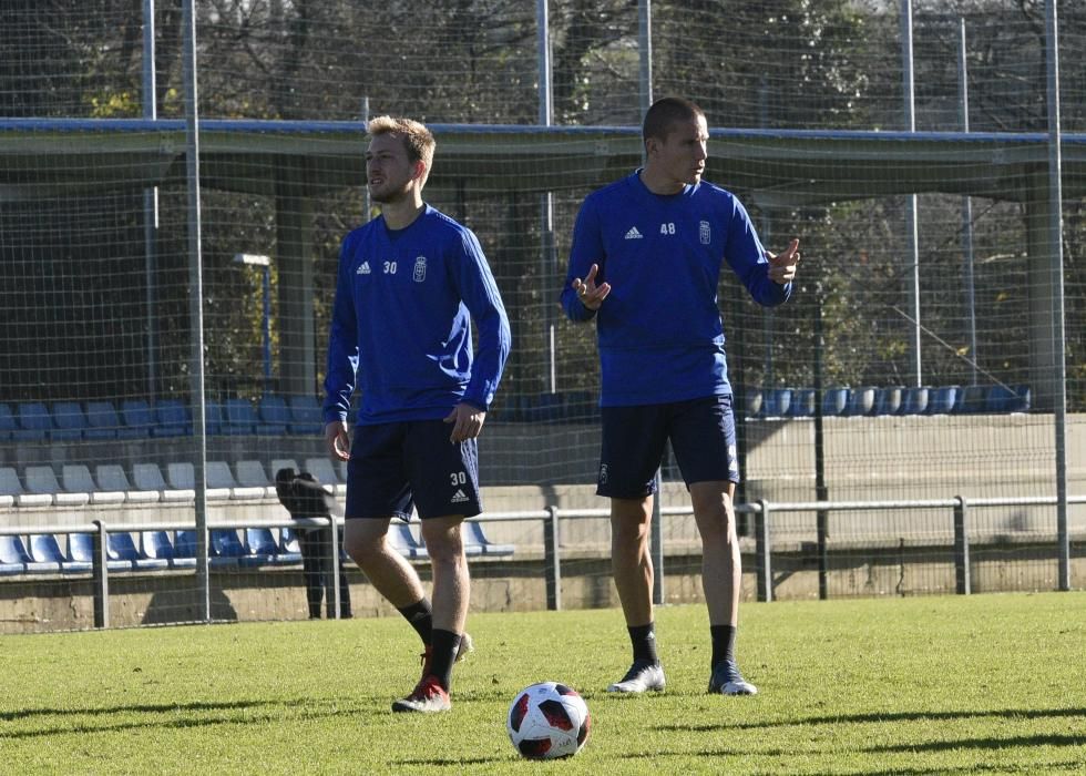 El Oviedo prepara el encuentro ante el Almería en