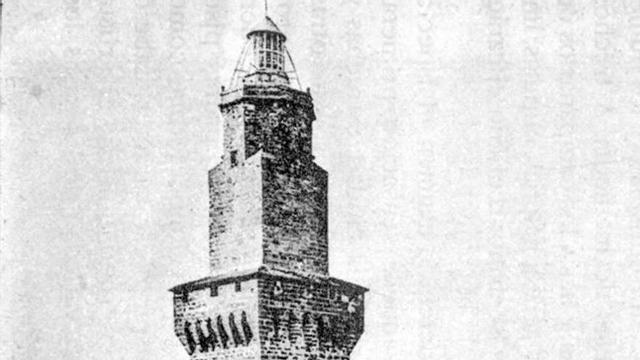 El faro de Portopí, en una imagen histórica.
