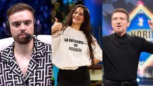 Ibai Llanos / Rosalía / Antonio Banderas
