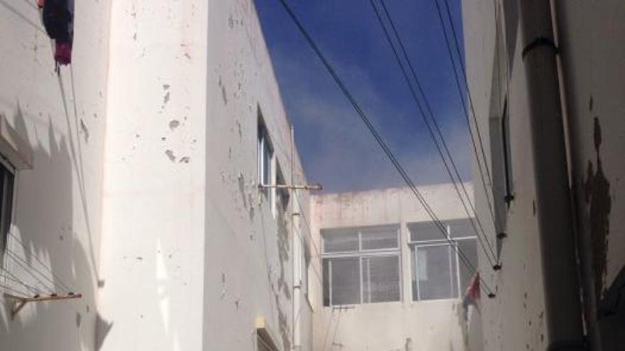 Incendio en una casa del barrio de Arenales