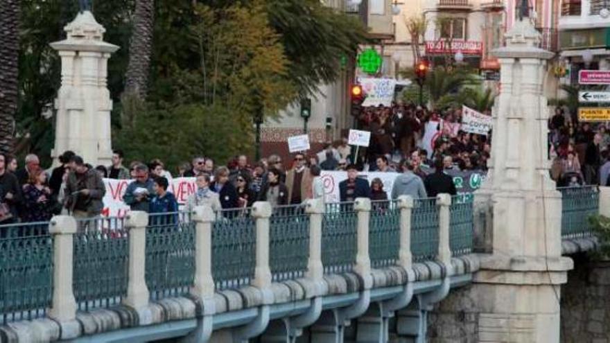 Manifestación contra la privatización de  los antiguos juzgados