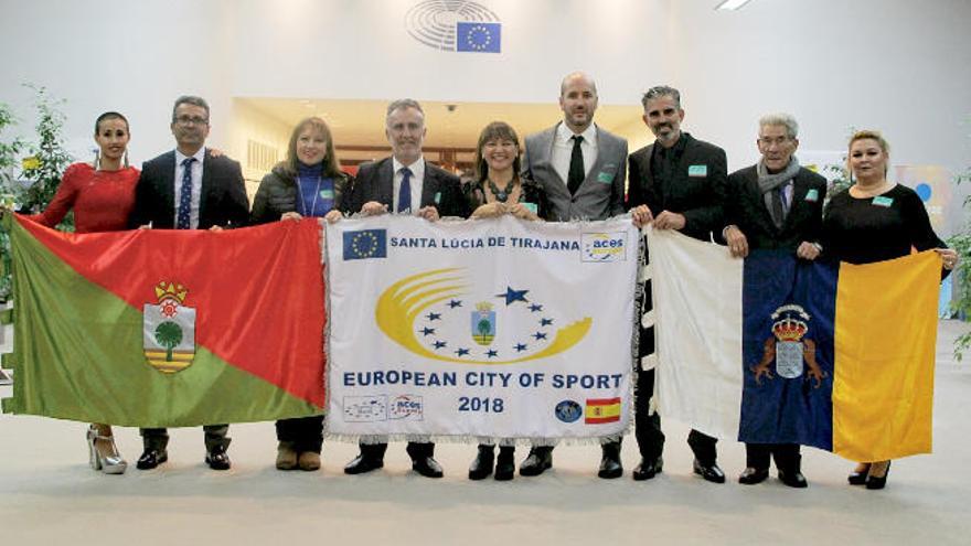 Recogida en Bruselas del título de Ciudad Europea del Deporte