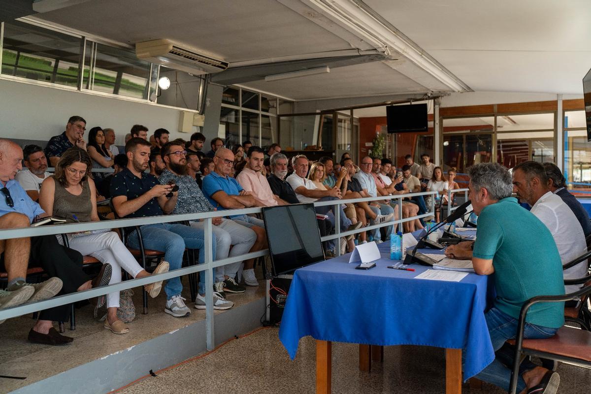 Los representantes de los ayuntamientos, durante el encuentro con los responsables del Consell.