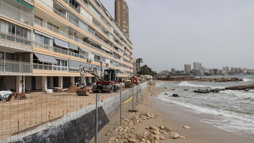 Vecinos de la Albufereta se quejan de la construcción del nuevo muro