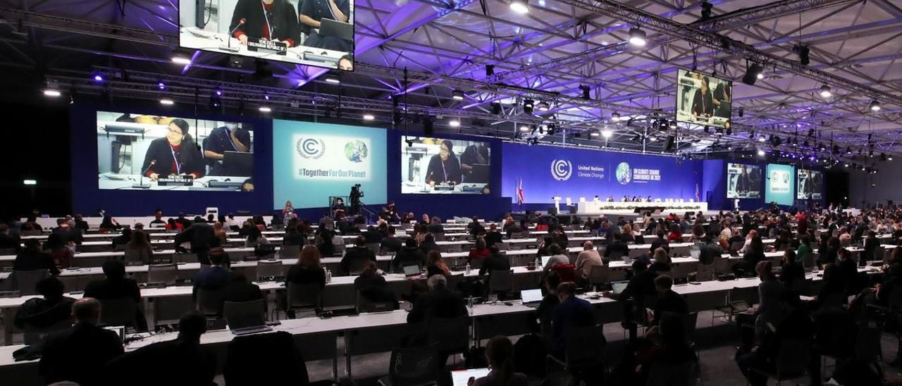 Delegados de casi 200 países, en la Cumbre del Clima de Glasgow.