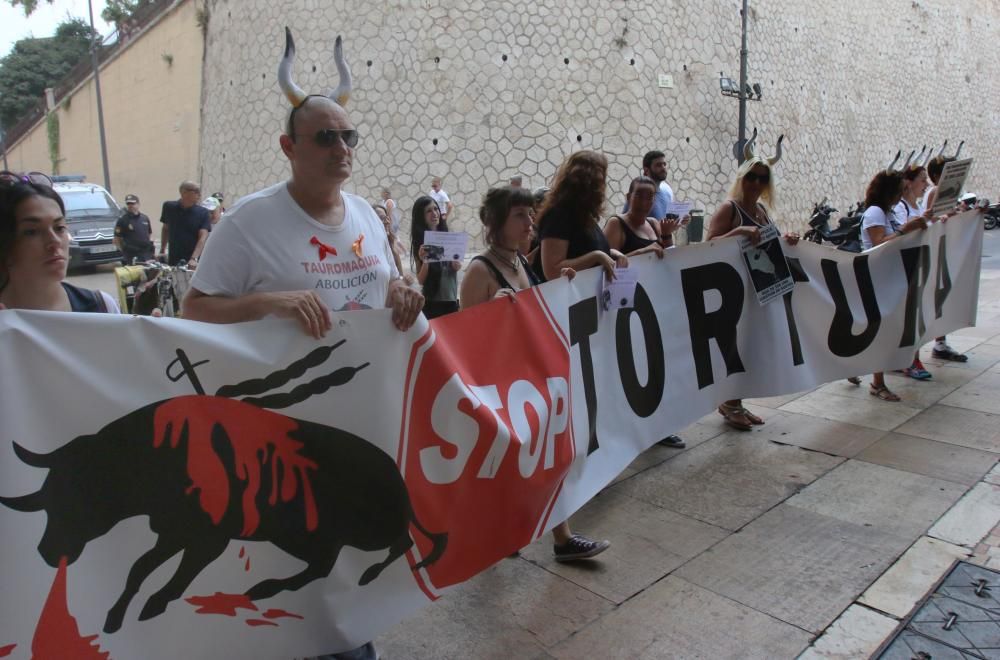 Manifestación antitaurina en Málaga