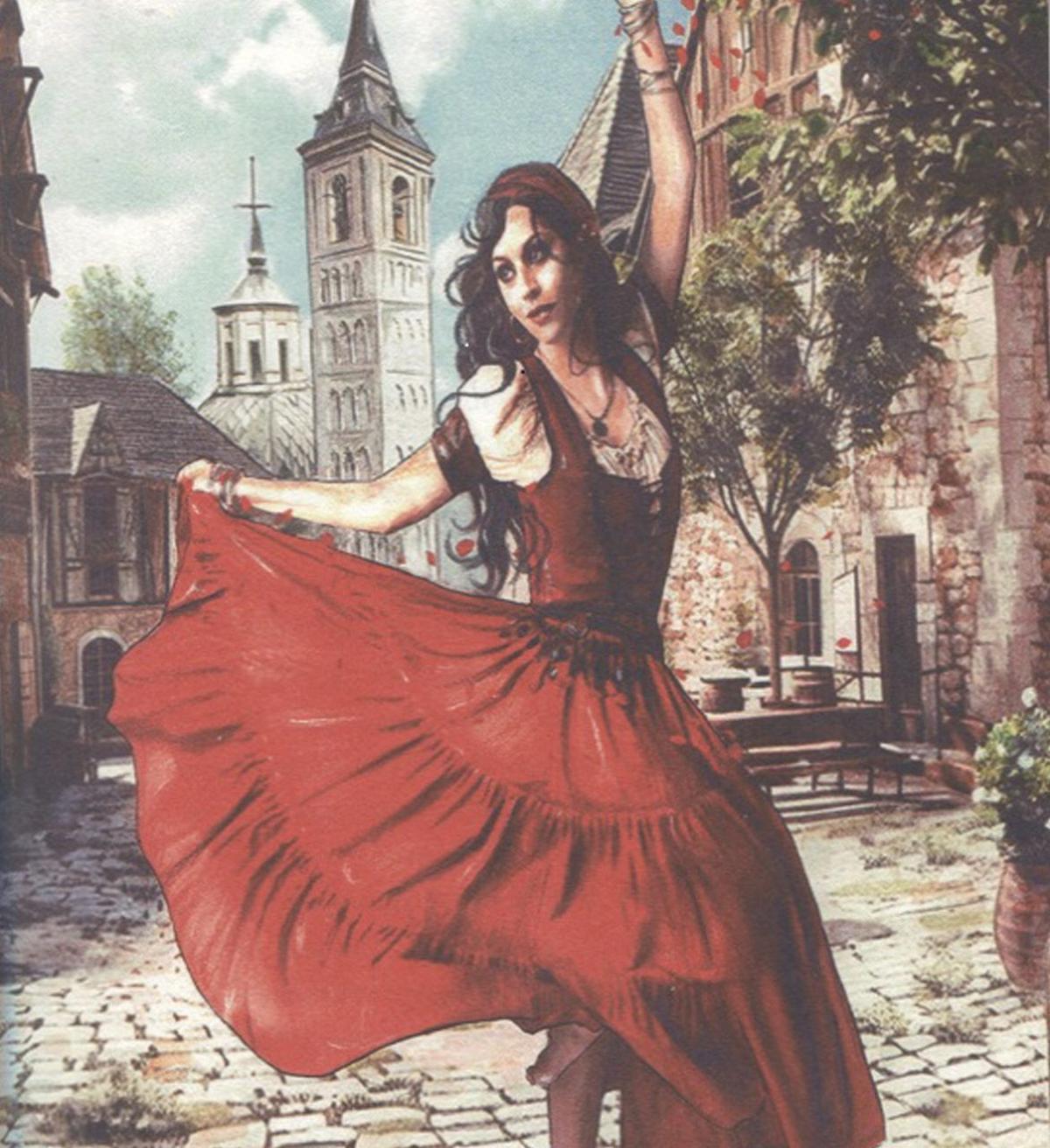 Una de las ilustraciones de la novela ‘La gitanilla’. | ILUSTRACIÓN DE MARÍA  PIZARRO