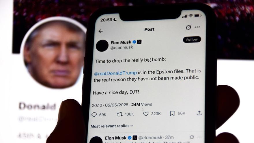 Musk borra el mensaje que vinculaba a Trump con los delitos del depredador sexual Jeffrey Epstein