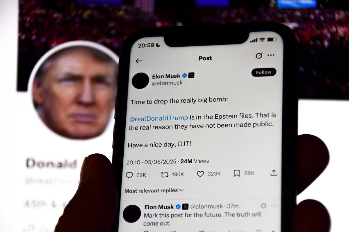 Musk esborra el missatge que vinculava Trump amb els delictes del depredador sexual Jeffrey Epstein Musk esborra el missatge que vinculava Trump amb els delictes del depredador sexual Jeffrey Epstein