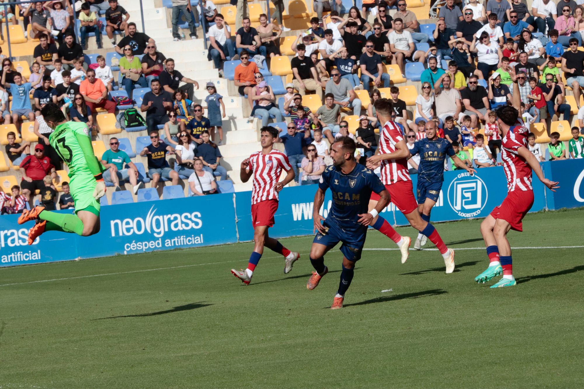 UCAM Murcia-Atlético de Madrid B: Empate en la ida de la final por el ascenso a 1ªRFEF