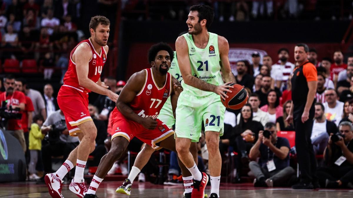 Álex Abrines, en el partido de Euroliga ante Olympiacos