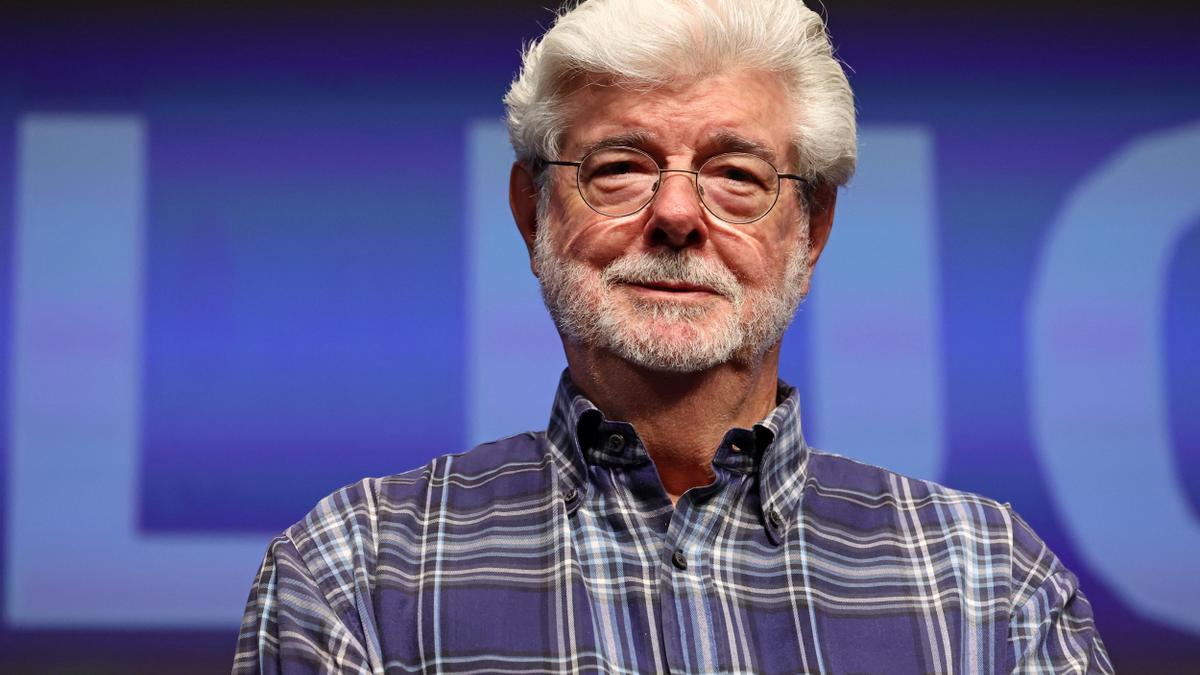 George Lucas en Cannes, donde este sábado recibirá la Palma de Oro.