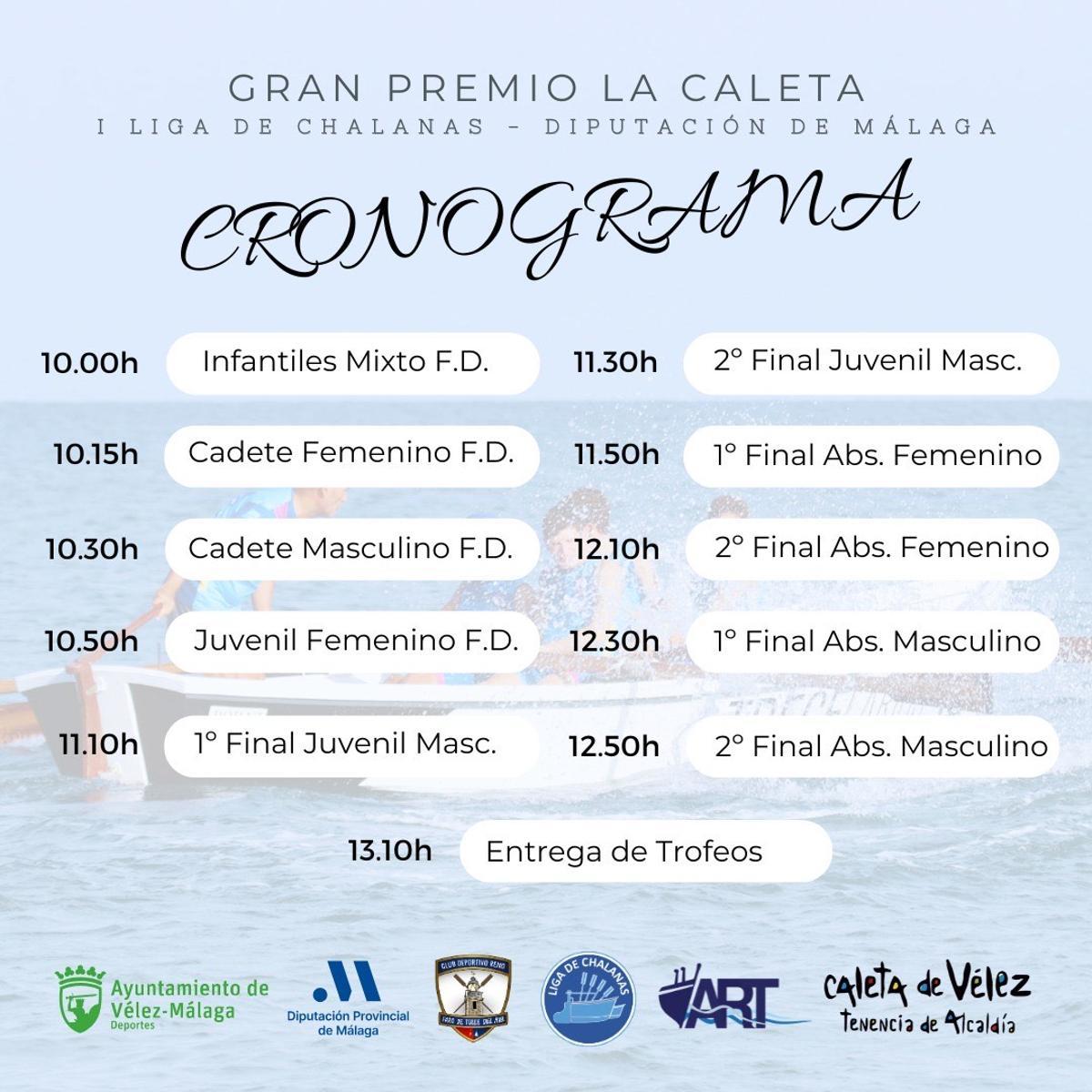 Cronograma de la I Liga de Chalanas.