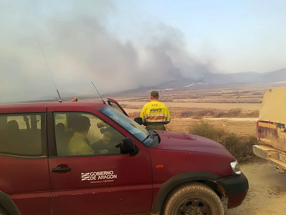 Impresionante incendio en la sierra de Alcubierre