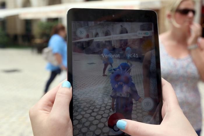 Capturando Pokemons en el centro de Málaga
