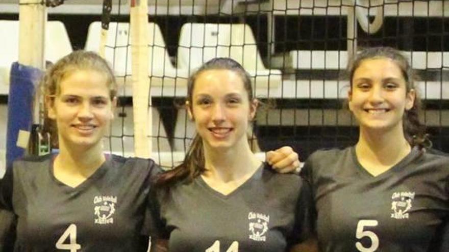 Las tres jugadoras del CV Xàtiva convocadas por la Sub-17.