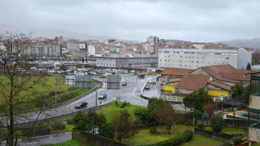 Zona del nudo de bomberos, en donde se produjo el accidente.