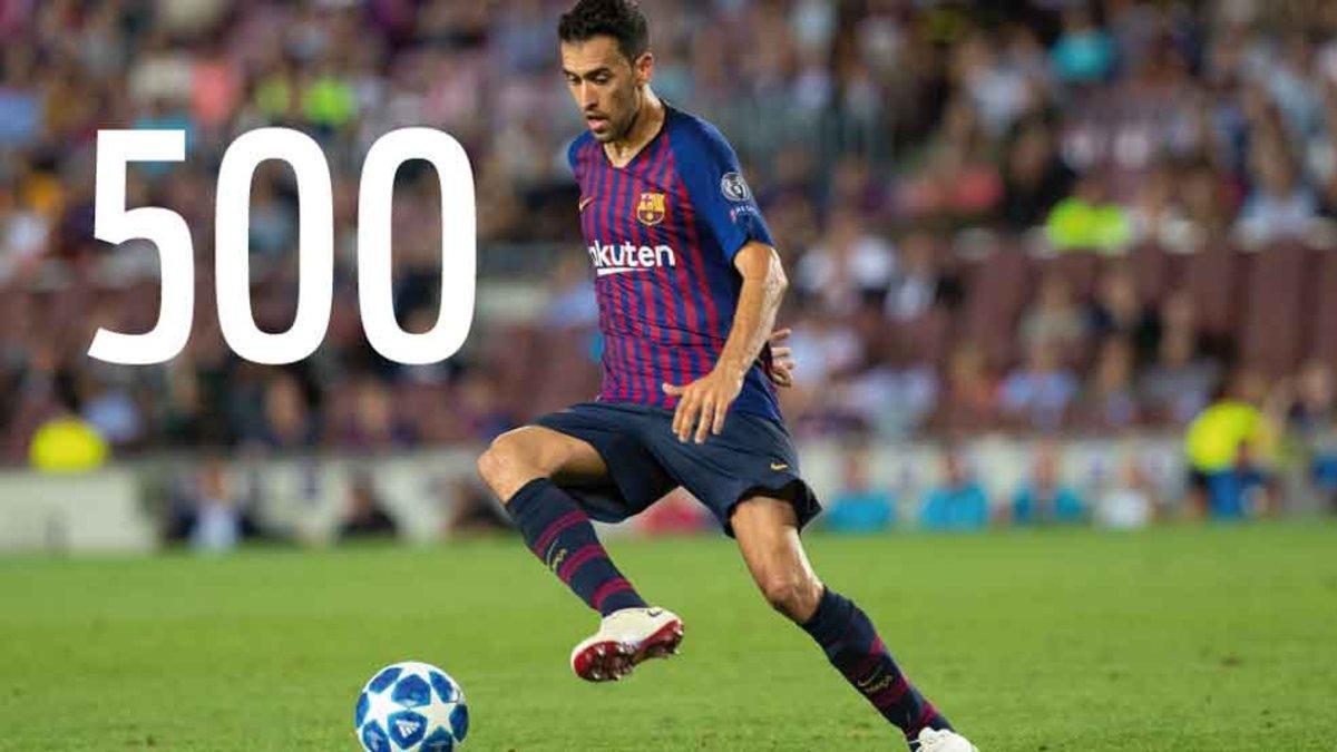 Sergio Busquets alcanzará este sábado contra el Atlético de Madrid su partido oficial 500 con el FC Barcelona
