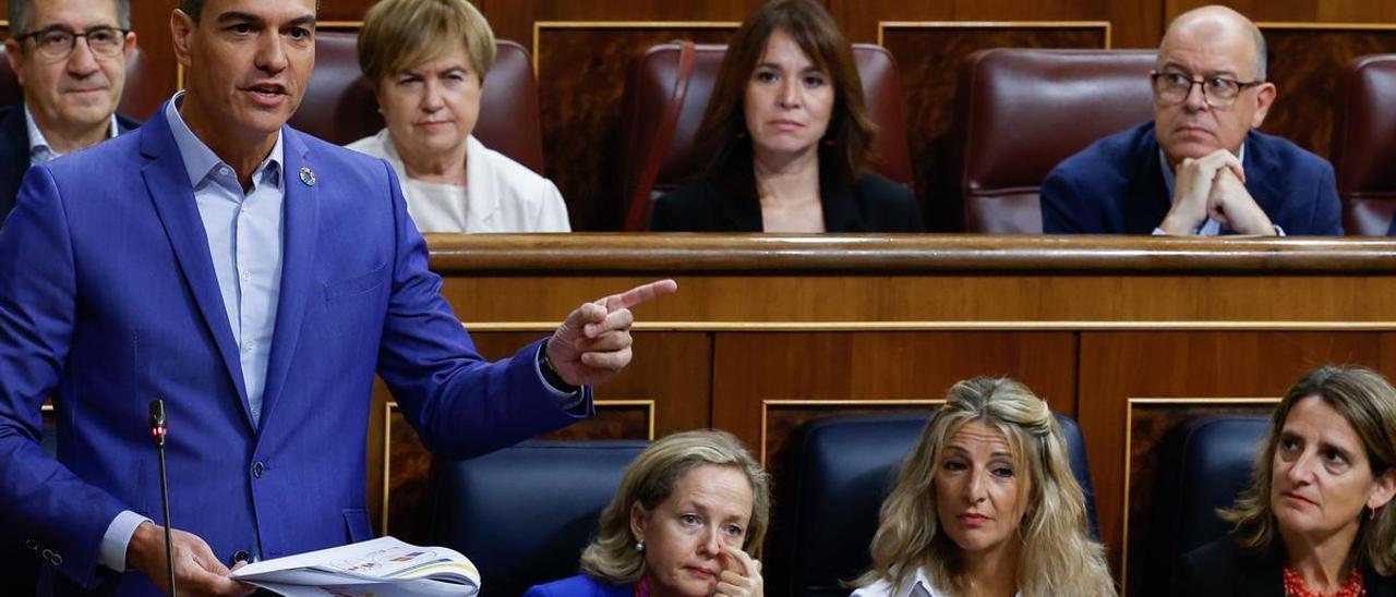 Pedro Sánchez, en el Congreso.