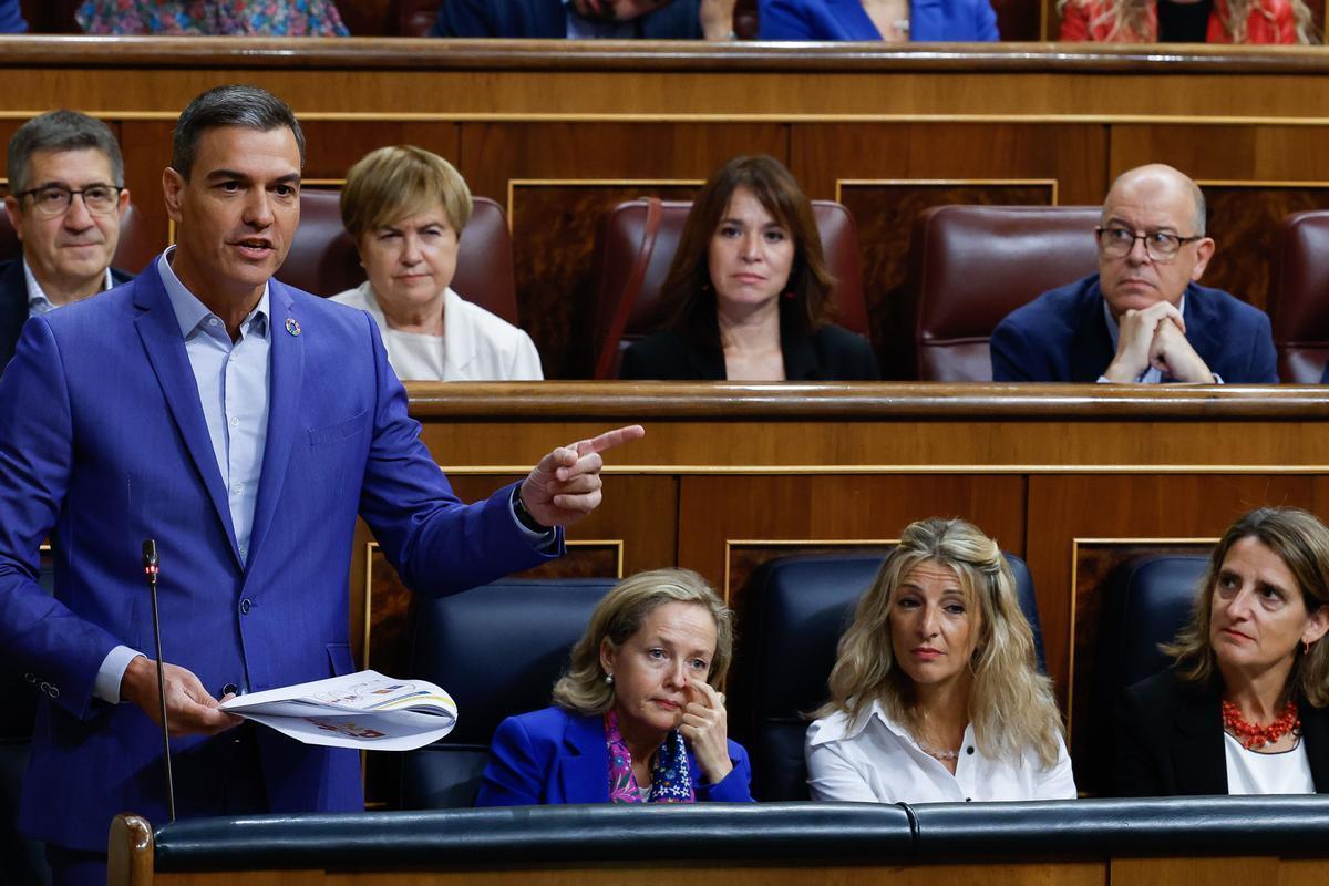 Pedro Sánchez, en el Congreso.