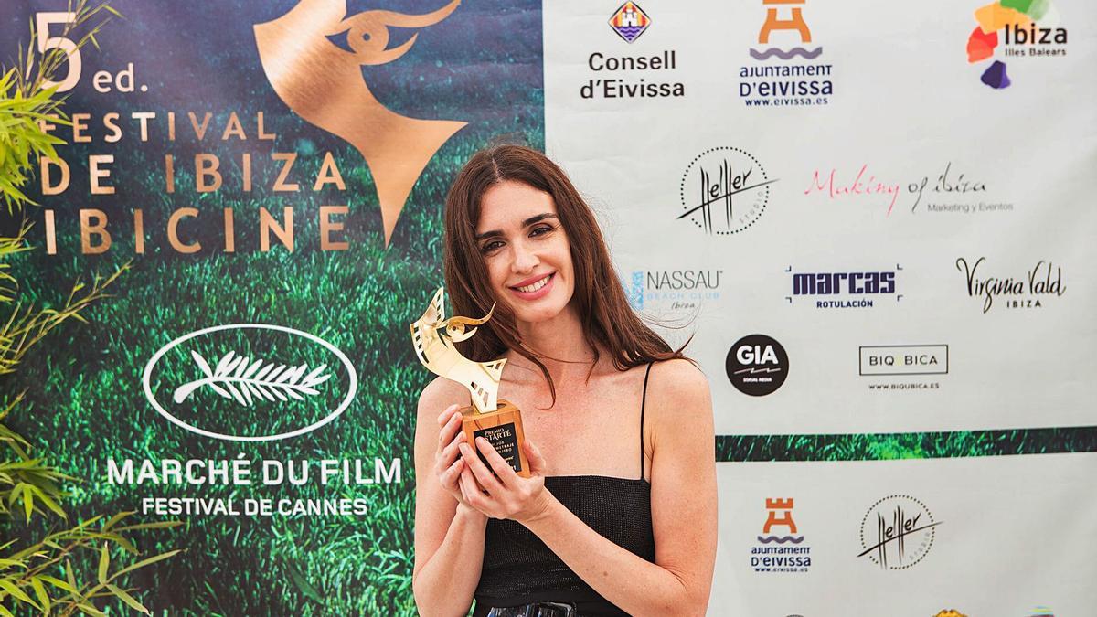 La actriz Paz Vega, este domingo en un photocall en Cannes.
