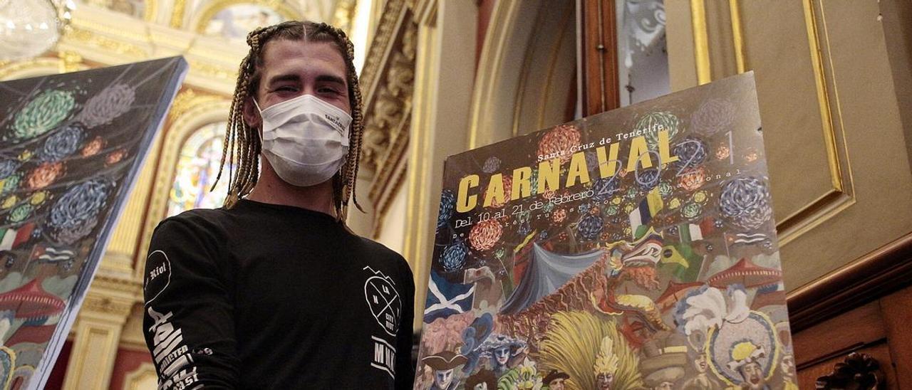 Sandro Burcio, autor del cartel anunciador del Carnaval 2021.