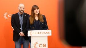 Isabel Martínez, portavoz adjunta de Cs y Javier González, coordinador del comité estratégico