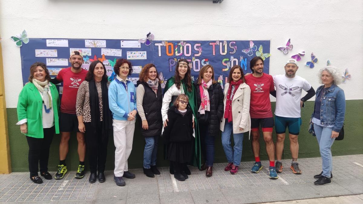 Recibimiento a los corredores en la penúltima etapa, que acabó en Fernán Núñez.