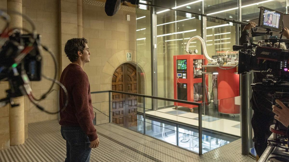 Un momento del rodaje de 'Day One' en el Barcelona Supercomputing Center (BSC-CNS)