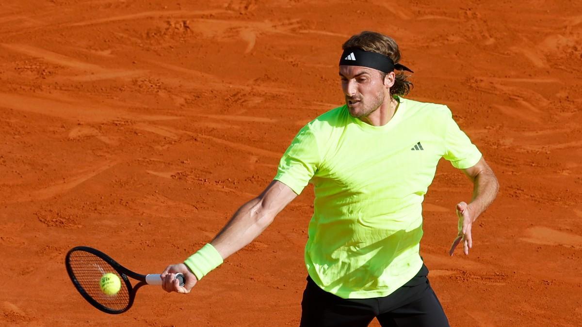 Tsitsipas, durante un partido esta temporada