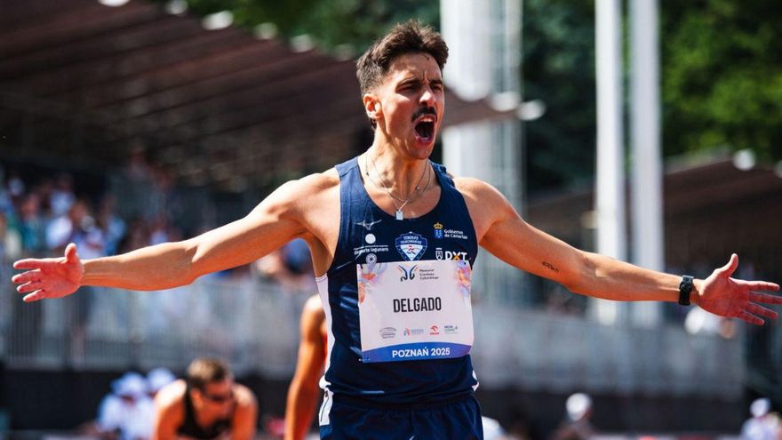 David Delgado, tras ganar su prueba ayer en Polonia.