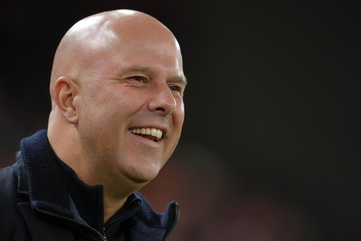 Arne Slot, durante el partido de la FA Cup en el que venció el Liverpool