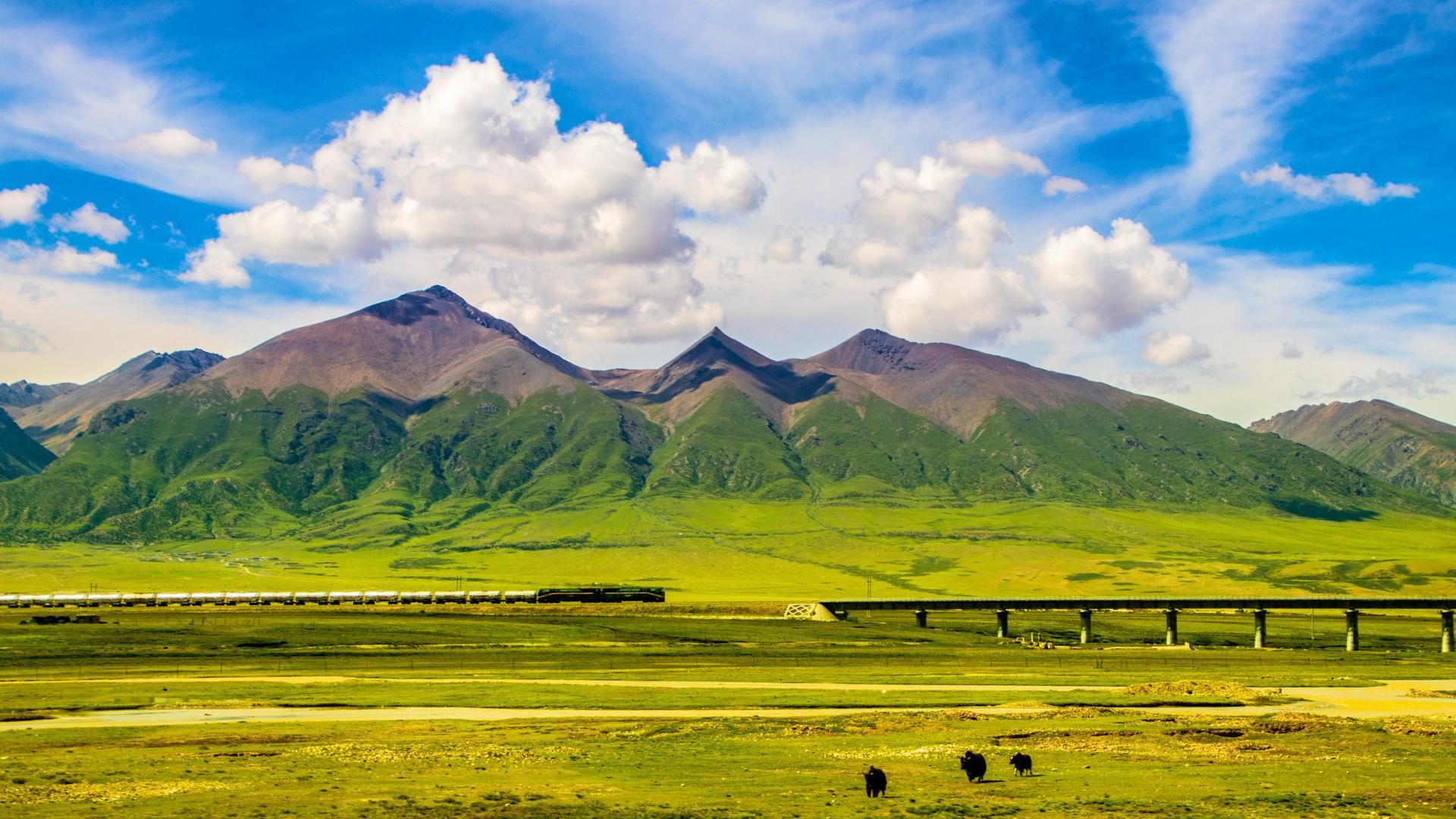 A lo largo de la meseta tibetana, el ferrocarril más alto del mundo recorre paisajes imposibles.