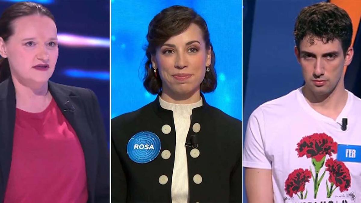 Mayka en 'El Cazador', Rosa en 'Pasapalabra' y Fer en 'Saber y Ganar'.