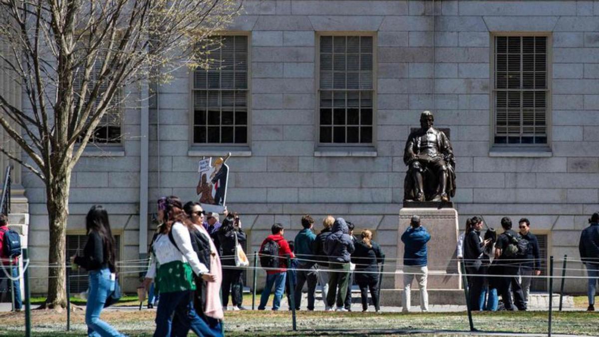 Estudiants al campus de la Universitat de Harvard, a prop de Boston. | JOSEPH PREZIOSO / AFP