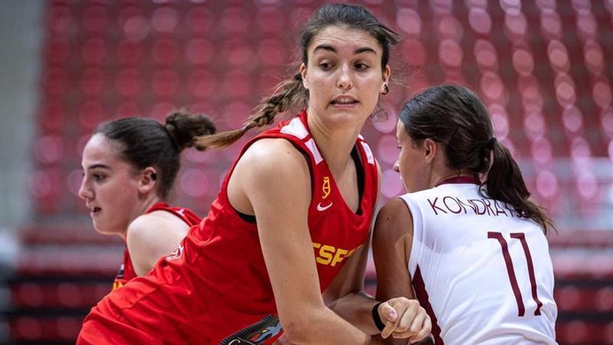 Las aragonesas Marina Mata y Ariadna Termis, titulares y protagonistas en el estreno victorioso de la selección sub-18