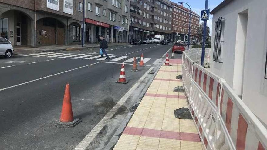 Culleredo amplía aceras y mejora la visibilidad en la avenida de Vilaboa