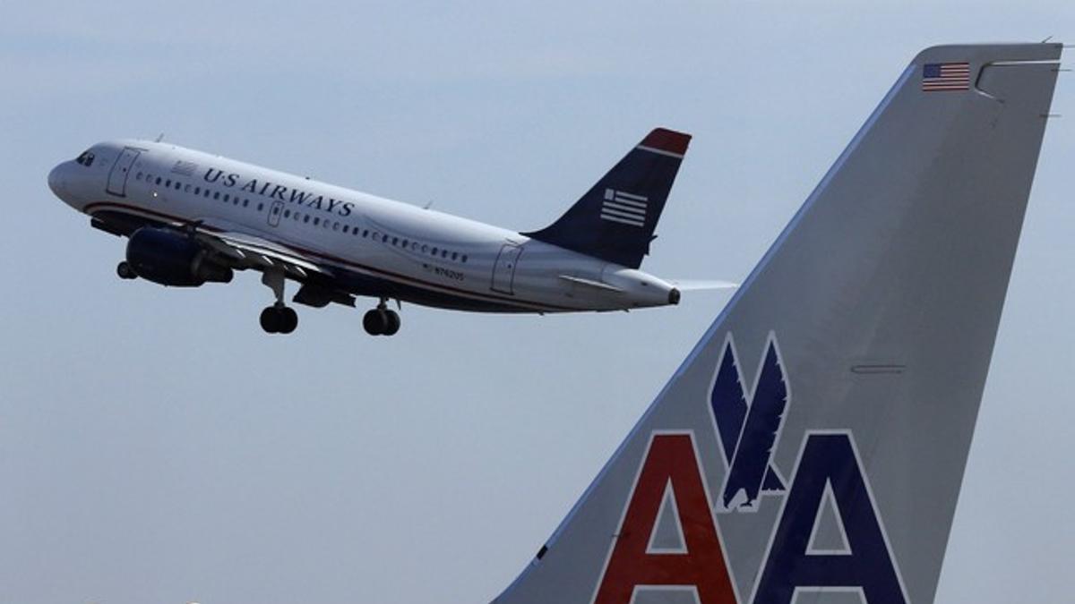 Aviones de U.S. Airways y American Airlines.