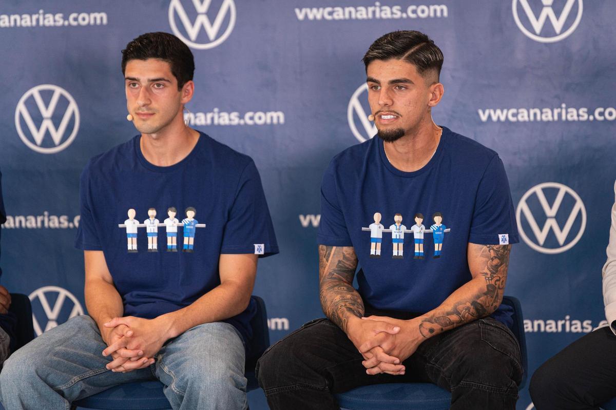 Presentación de Víctor Moreno, Neal Viereck y Grant-Leon Ranos, jugadores del CD Tenerife